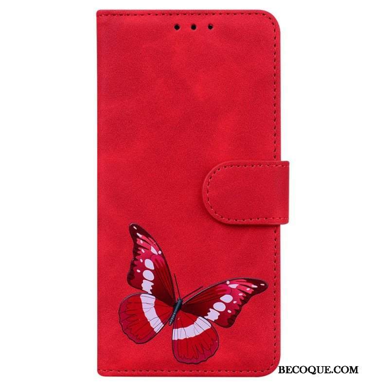 Etui Folio do Poco X4 Pro 5G Nadruk Motyla