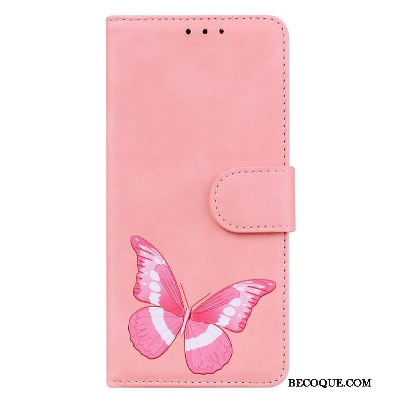 Etui Folio do Poco X4 Pro 5G Nadruk Motyla