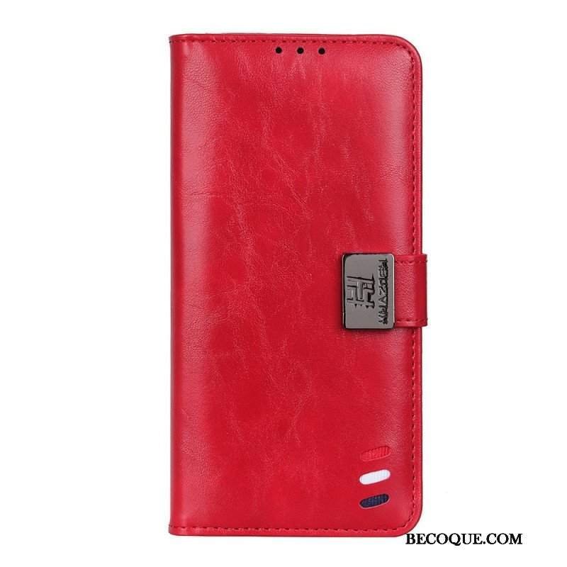 Etui Folio do Poco X4 Pro 5G Zapięcie Srebrne