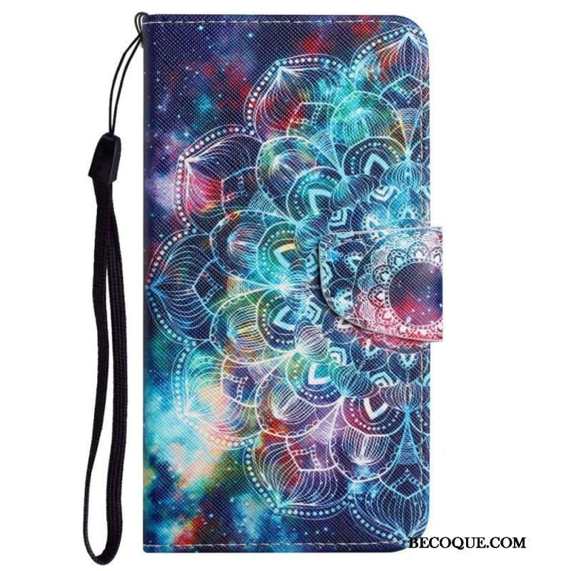 Etui Folio do Poco X4 Pro 5G z Łańcuch Paskowata Mandala