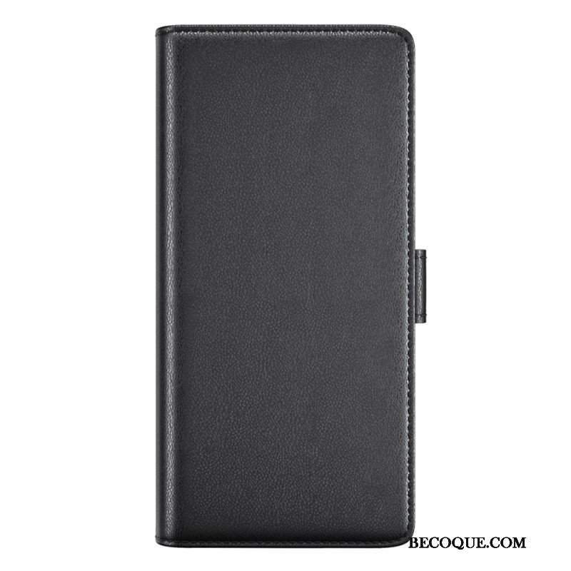 Etui Folio do Poco X5 5G Prawdziwa Skóra