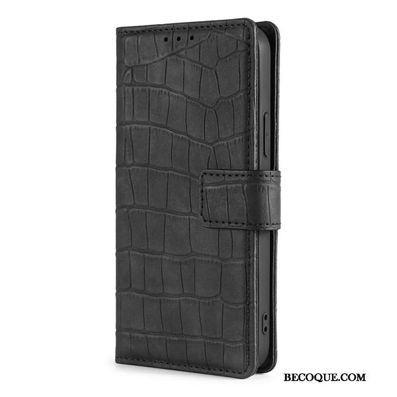 Etui Folio do Samsung Galaxy A13 5G / A04s Efekt Skóry Krokodyla