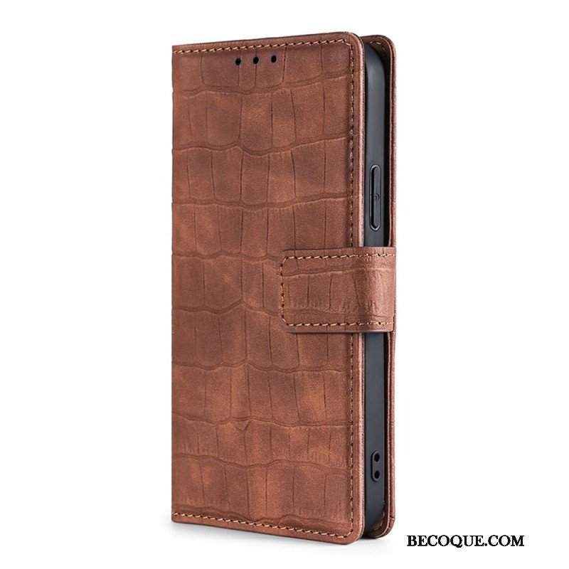 Etui Folio do Samsung Galaxy A13 5G / A04s Efekt Skóry Krokodyla