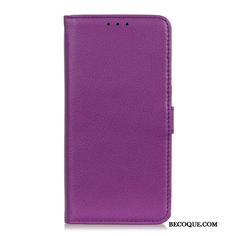 Etui Folio do Samsung Galaxy A13 5G / A04s Wysokiej Jakości Sztuczna Skóra Liczi