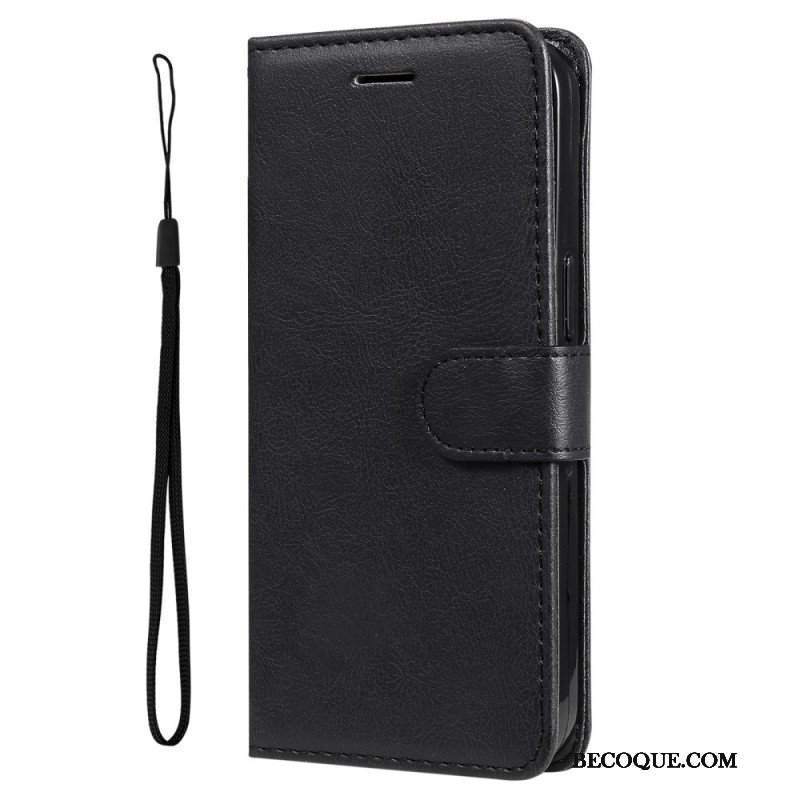 Etui Folio do Samsung Galaxy A13 5G / A04s z Łańcuch Solid Color Series Strappy