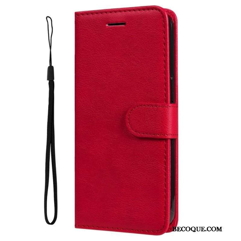 Etui Folio do Samsung Galaxy A13 5G / A04s z Łańcuch Solid Color Series Strappy