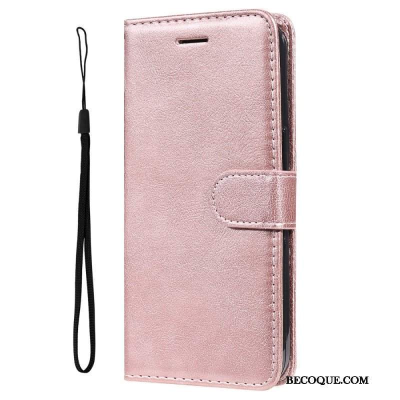 Etui Folio do Samsung Galaxy A13 5G / A04s z Łańcuch Solid Color Series Strappy