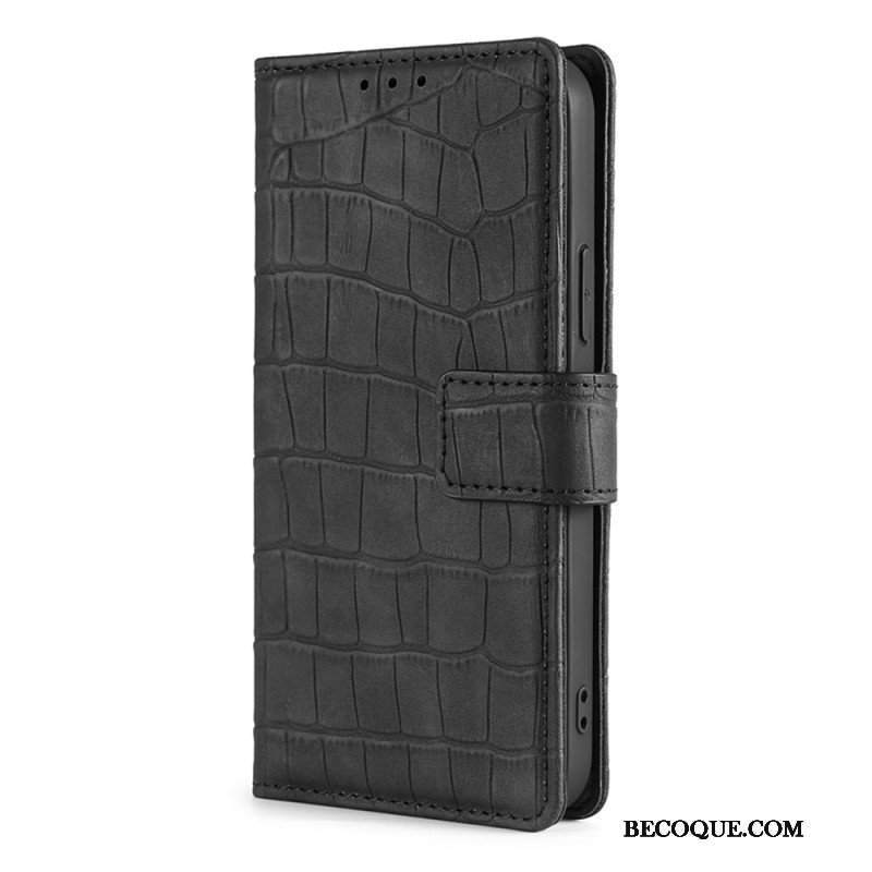 Etui Folio do Samsung Galaxy A13 Efekt Skóry Krokodyla