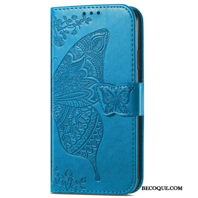 Etui Folio do Samsung Galaxy A14 / A14 5G Barokowy Motyl