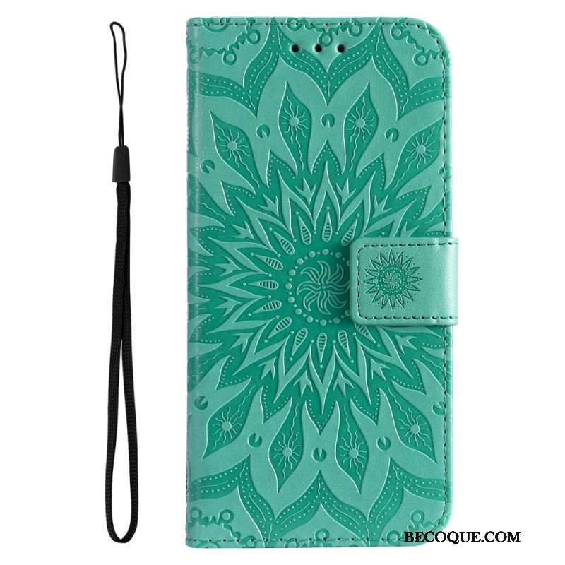 Etui Folio do Samsung Galaxy A14 / A14 5G Mandala Sun Ze Smyczą