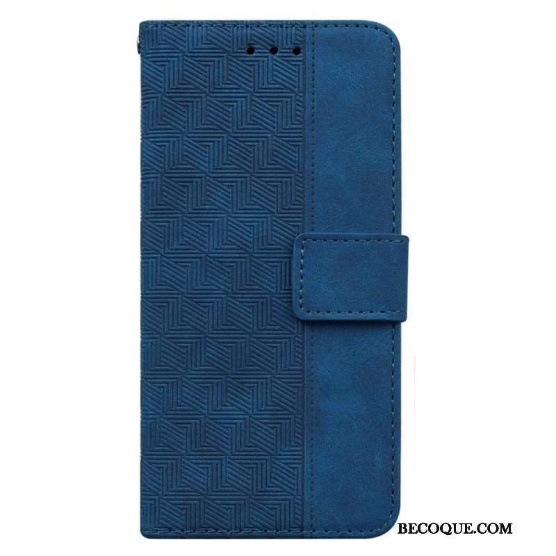 Etui Folio do Samsung Galaxy A14 / A14 5G z Łańcuch Pasiasty Wzór