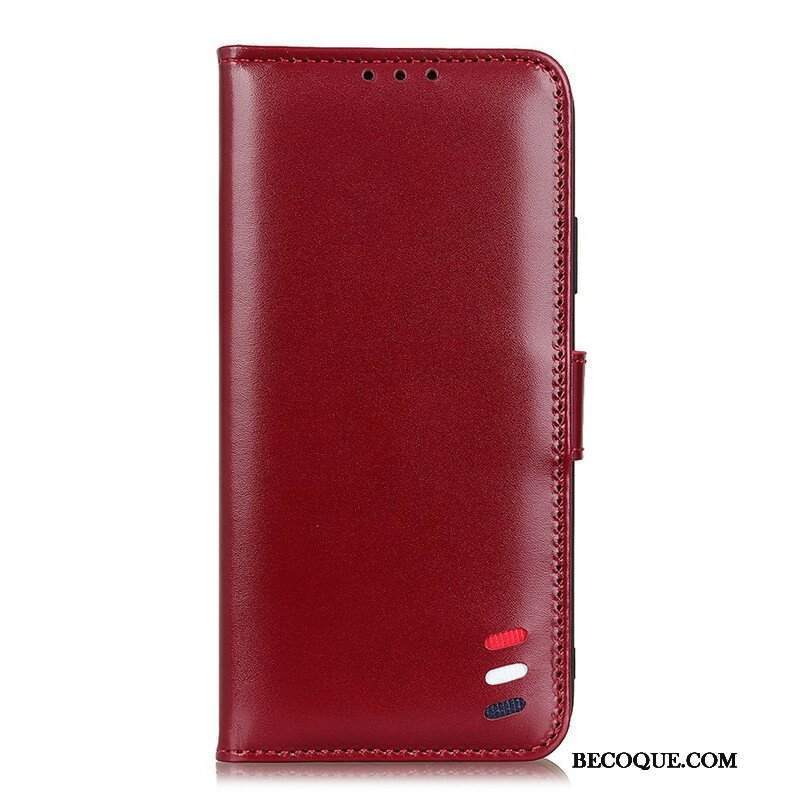 Etui Folio do Samsung Galaxy A52 4G / A52 5G / A52s 5G Trójkolorowy Efekt Skóry