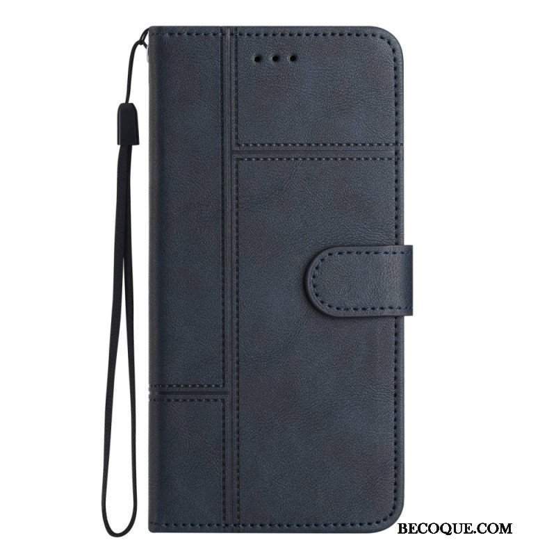 Etui Folio do Samsung Galaxy A53 5G z Łańcuch Biznes W Smyczy