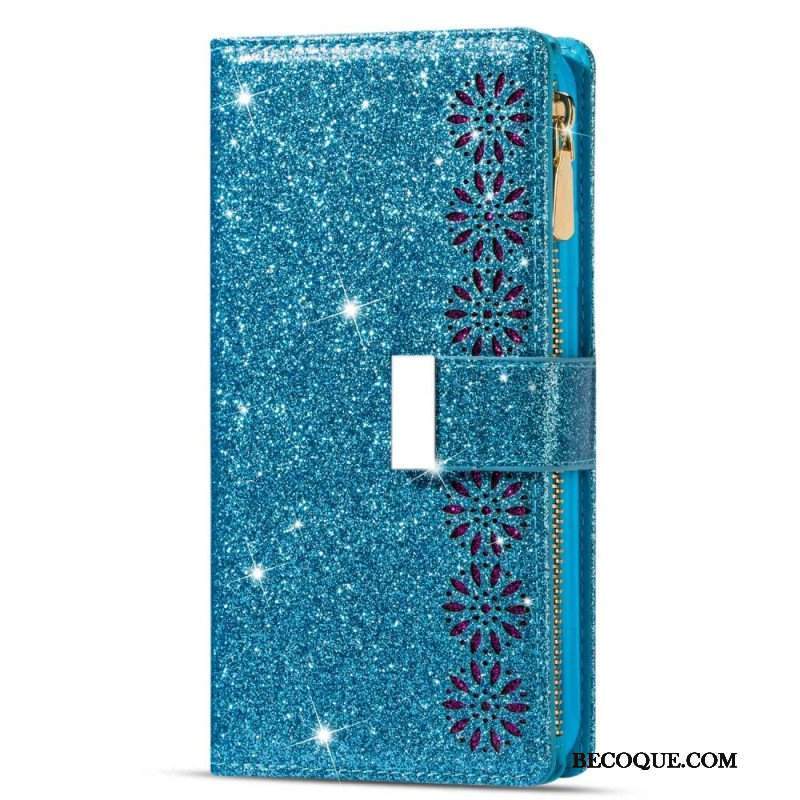 Etui Folio do Samsung Galaxy A54 5G Portfel Cekinowy Portfel