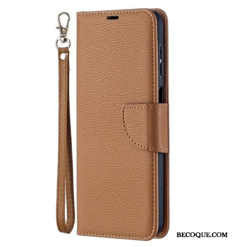 Etui Folio do Samsung Galaxy M12 / A12 Skórzany Futerał Liczi Rabat Ukośne