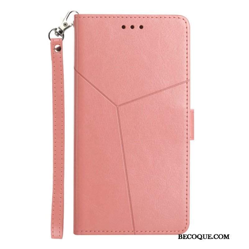 Etui Folio do Samsung Galaxy M12 / A12 Stylowa Skórzana Konstrukcja Geo Y