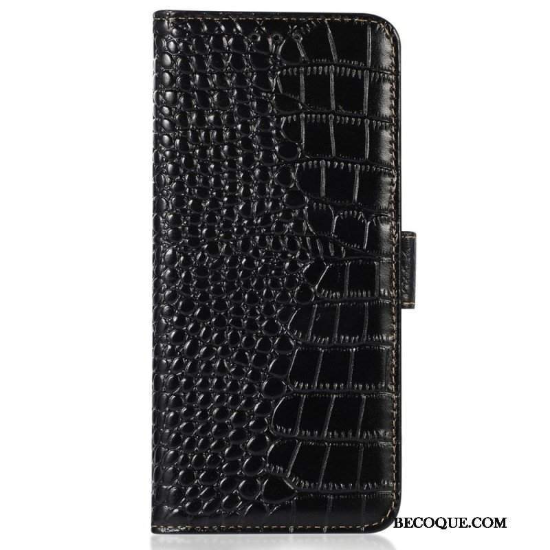 Etui Folio do Samsung Galaxy M13 Rfid W Stylu Krokodyla