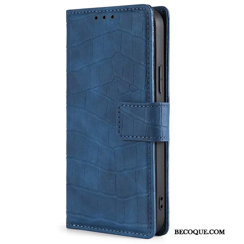 Etui Folio do Samsung Galaxy M13 Styl Skóry Krokodyla