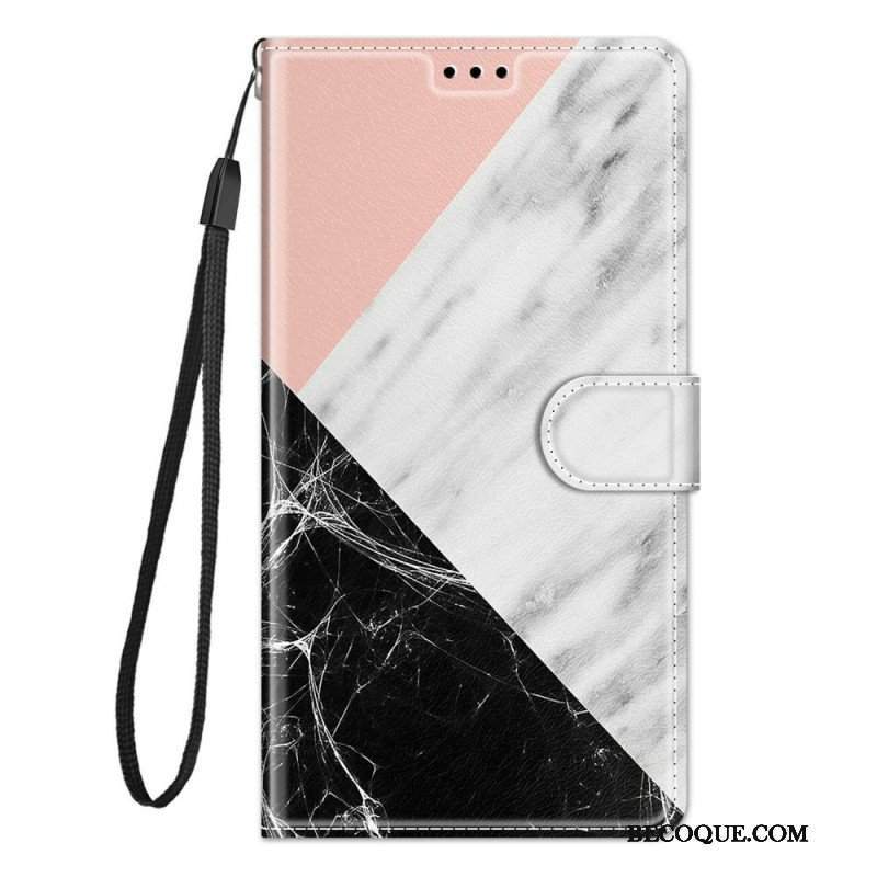 Etui Folio do Samsung Galaxy M23 5G Marmur I Smycz