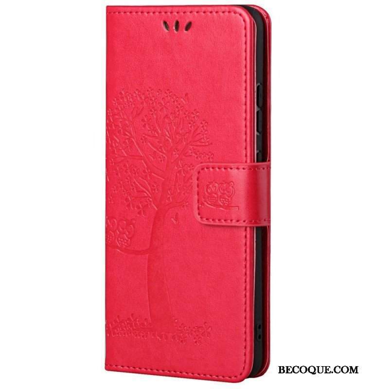 Etui Folio do Samsung Galaxy M23 5G Sowa Drzewo