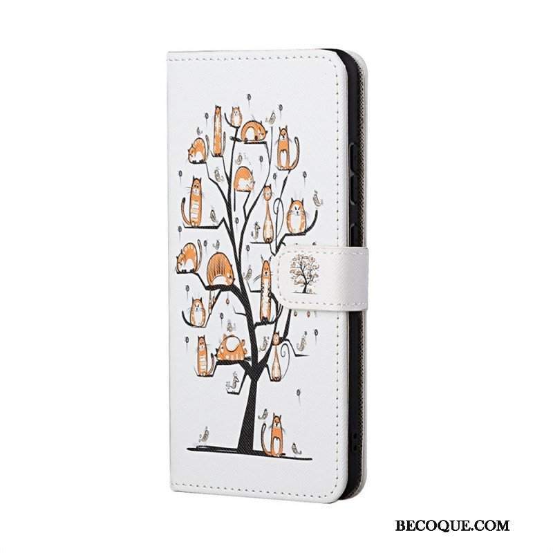 Etui Folio do Samsung Galaxy M23 5G z Łańcuch Stringi Koty