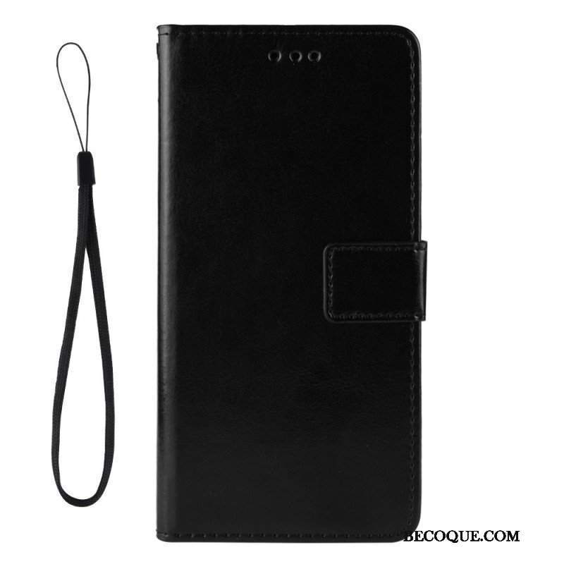 Etui Folio do Samsung Galaxy M32 Błyszcząca Sztuczna Skóra