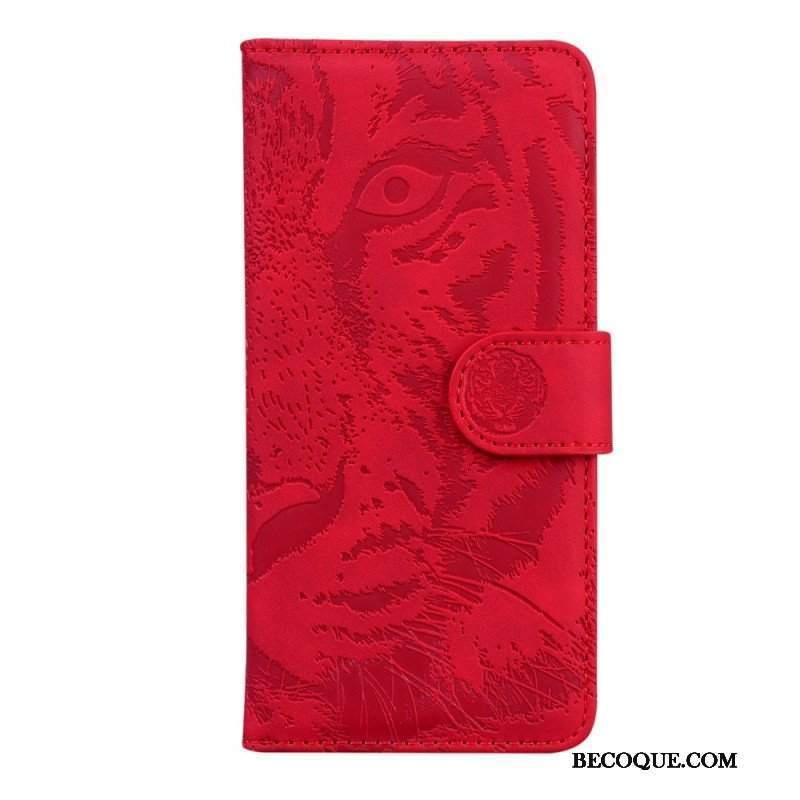 Etui Folio do Samsung Galaxy M32 Nadruk Twarzy Tygrysa