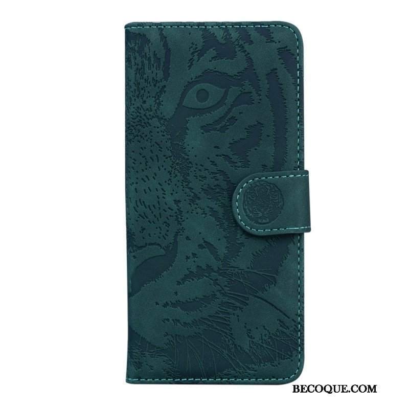 Etui Folio do Samsung Galaxy M32 Nadruk Twarzy Tygrysa