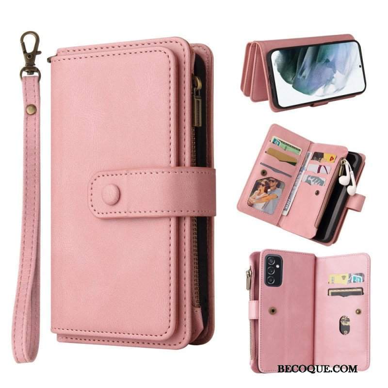 Etui Folio do Samsung Galaxy M52 5G z Łańcuch Portmonetka Na Monety Ze Smyczą