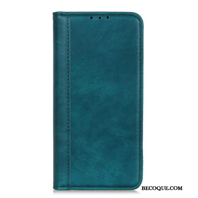 Etui Folio do Samsung Galaxy M53 5G Skóra Dwoinowa Liczi