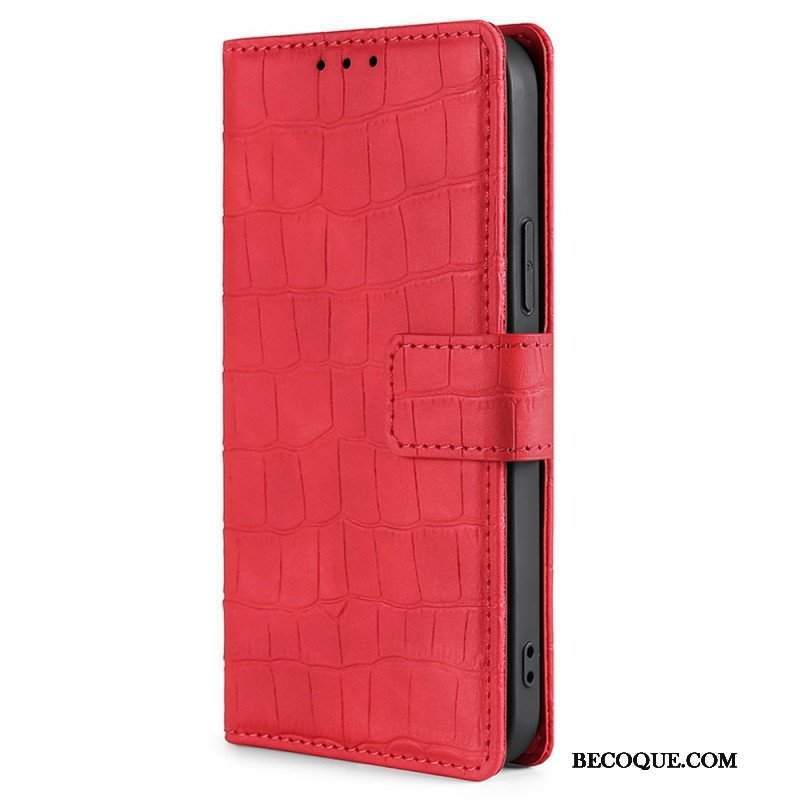 Etui Folio do Samsung Galaxy M53 5G Styl Skóry Krokodyla