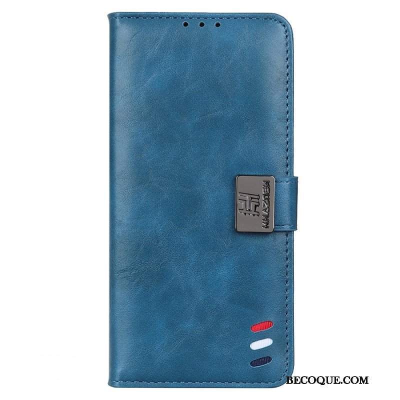 Etui Folio do Samsung Galaxy M53 5G Trójkolorowe Srebrne Zapięcie