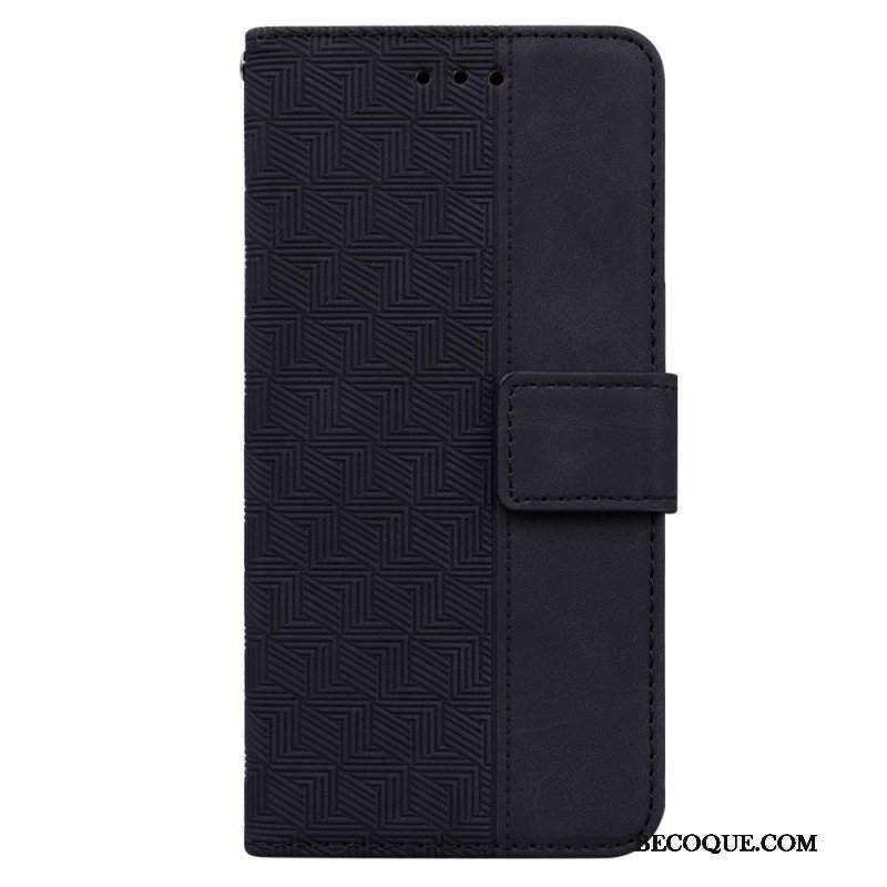 Etui Folio do Samsung Galaxy M53 5G z Łańcuch Pasiasty Wzór