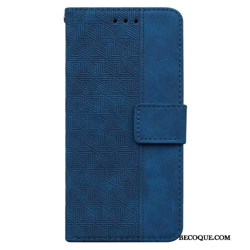 Etui Folio do Samsung Galaxy M53 5G z Łańcuch Pasiasty Wzór