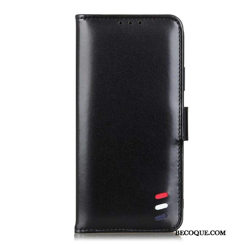 Etui Folio do Samsung Galaxy S21 FE Trójkolorowy Efekt Skóry