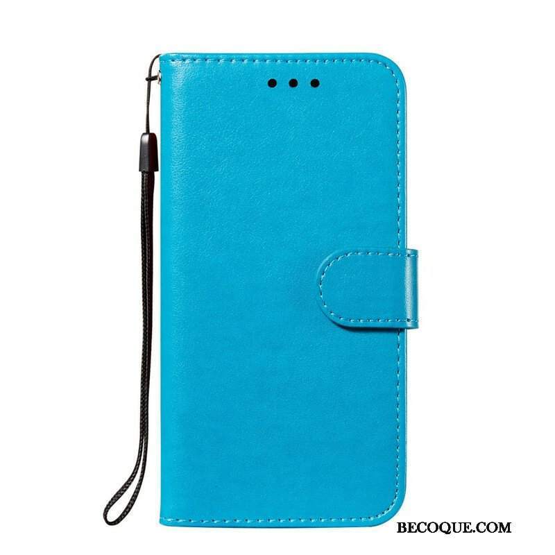 Etui Folio do Samsung Galaxy S21 FE z Łańcuch Solid Color Series Strappy