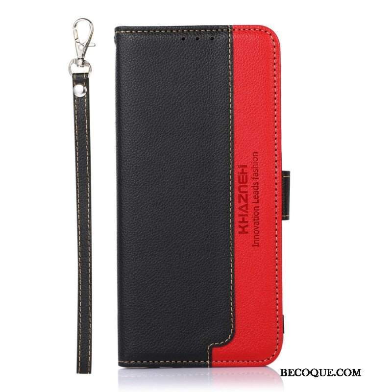 Etui Folio do Samsung Galaxy S22 5G Rfid Khazneh W Stylu Liczi