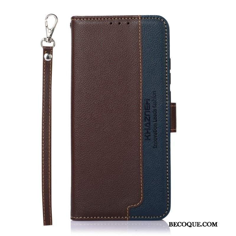 Etui Folio do Samsung Galaxy S22 5G Rfid Khazneh W Stylu Liczi