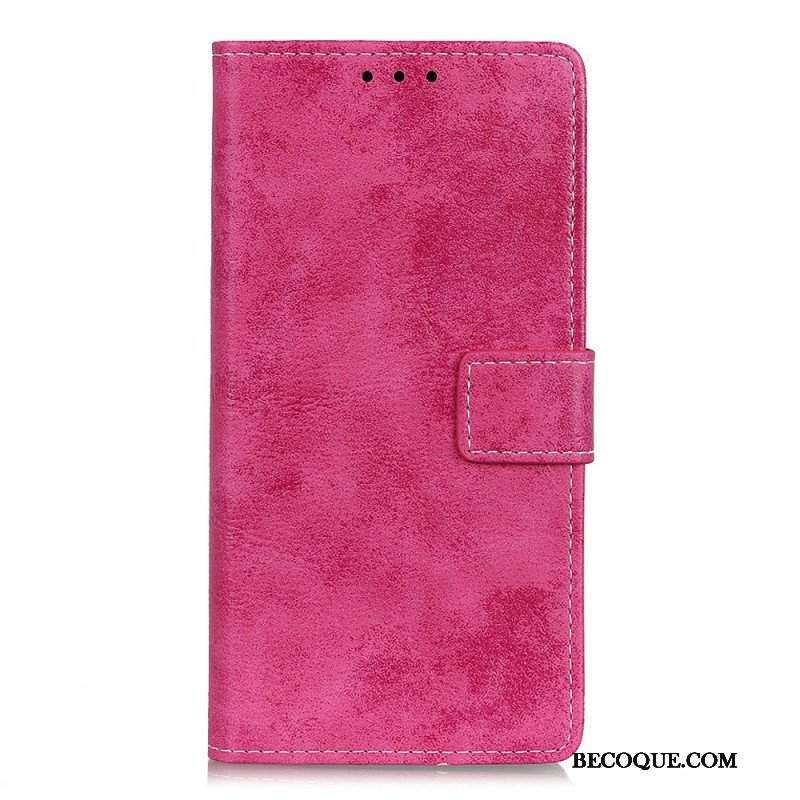 Etui Folio do Samsung Galaxy S22 Plus 5G Efekt Skóry Vintage