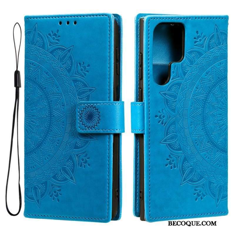 Etui Folio do Samsung Galaxy S22 Ultra 5G Mandala Słońca