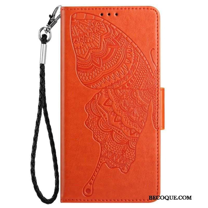 Etui Folio do Samsung Galaxy S23 5G Dwukolorowy Barokowy Motyl