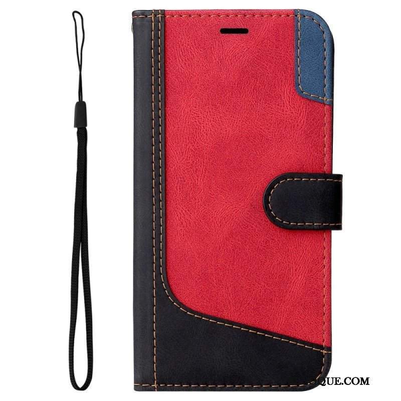 Etui Folio do Samsung Galaxy S23 5G Dwukolorowy Z Paskiem