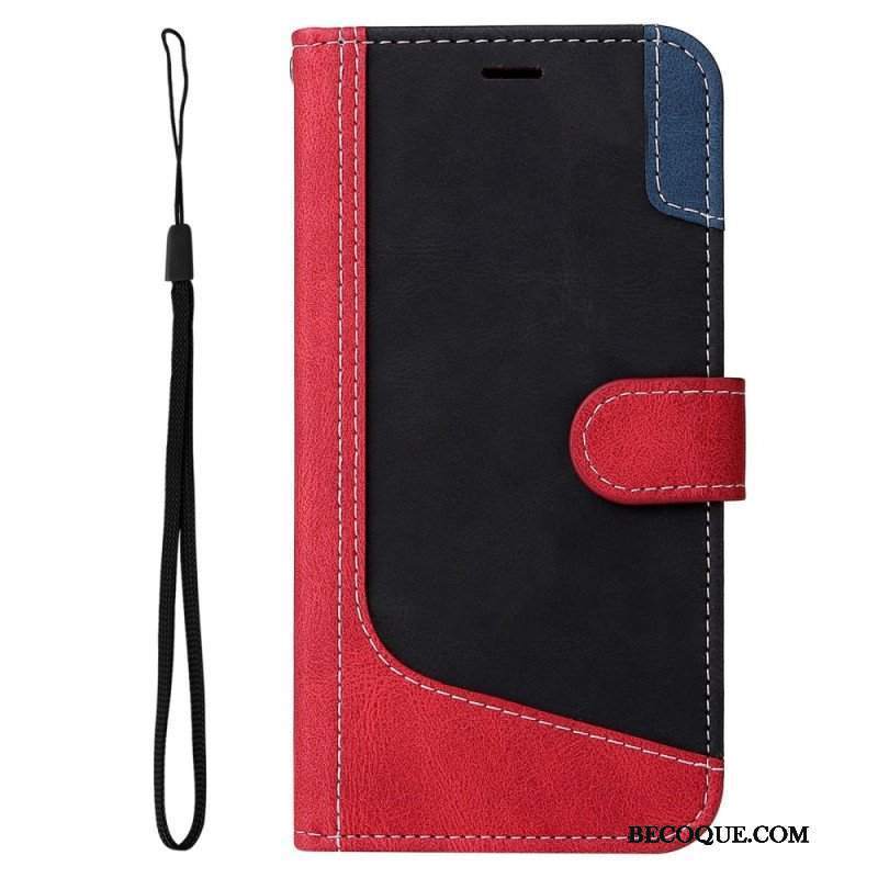 Etui Folio do Samsung Galaxy S23 5G Dwukolorowy Z Paskiem