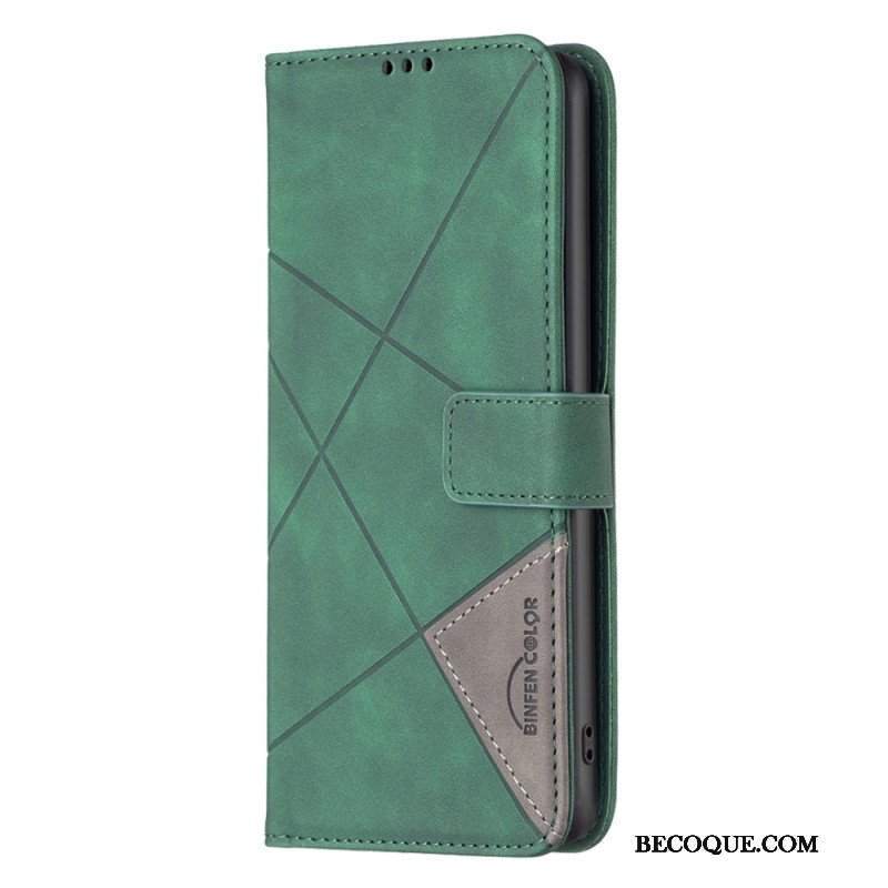 Etui Folio do Samsung Galaxy S23 5G Kolorowe Trójkąty Binfena