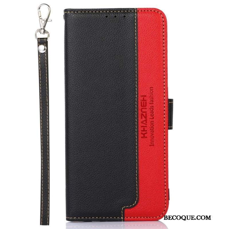 Etui Folio do Samsung Galaxy S23 5G Rfid Khazneh W Stylu Liczi