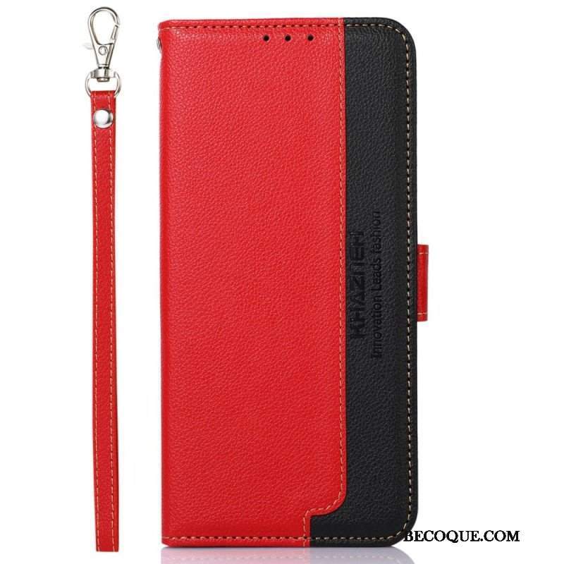 Etui Folio do Samsung Galaxy S23 5G Rfid Khazneh W Stylu Liczi