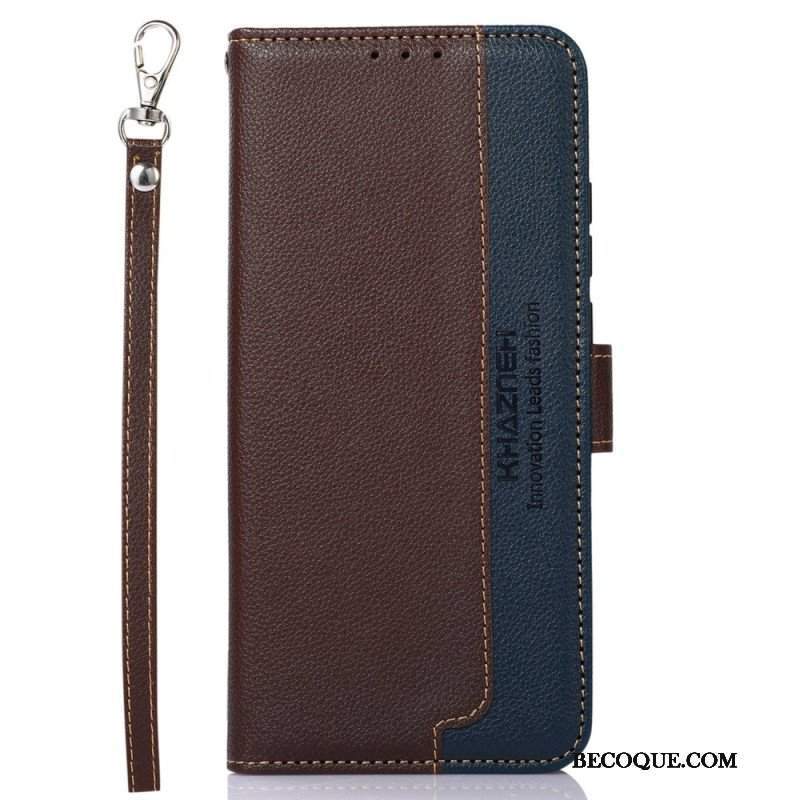 Etui Folio do Samsung Galaxy S23 5G Rfid Khazneh W Stylu Liczi