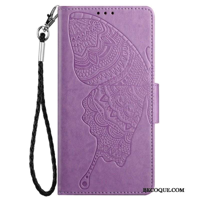 Etui Folio do Samsung Galaxy S23 Ultra 5G Dwukolorowy Barokowy Motyl