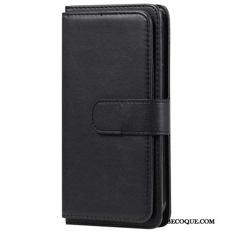 Etui Folio do Samsung Galaxy S23 Ultra 5G Wielofunkcyjny Uchwyt Na 10 Kart