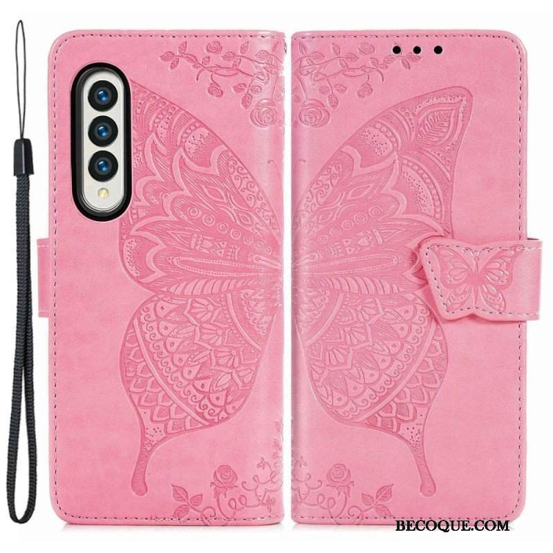 Etui Folio do Samsung Galaxy Z Fold 4 Gigantyczny Motyl